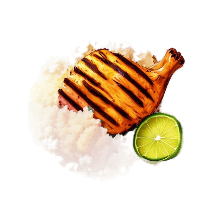 Poulet braisé servi chez EXO'FOOD